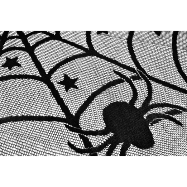 Halloween Lace Table Runner Black - Design Imports