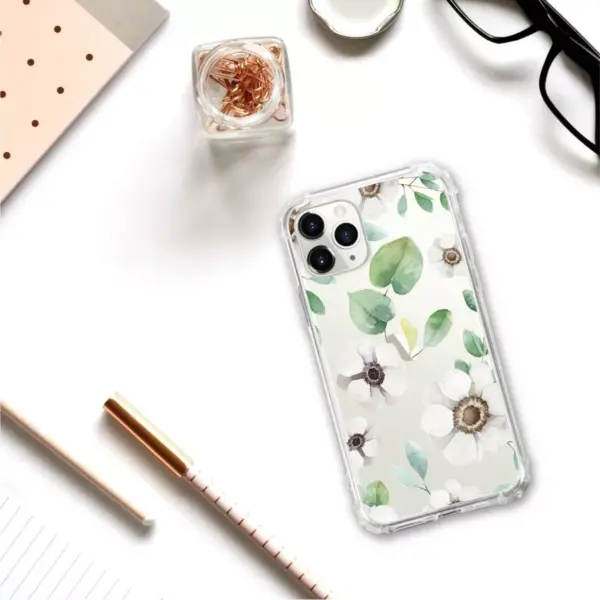 OTM Essentials Apple iPhone 11 Pro Clear Case - Anemone Flowers White