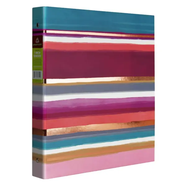 1" Ring Binder Thick Stripes - greenroom