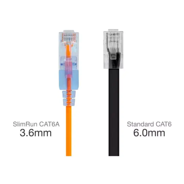 Monoprice Cat6A Ethernet Network Patch Cable - 30 Feet - Yellow | 10-Pack, 10G - SlimRun Series