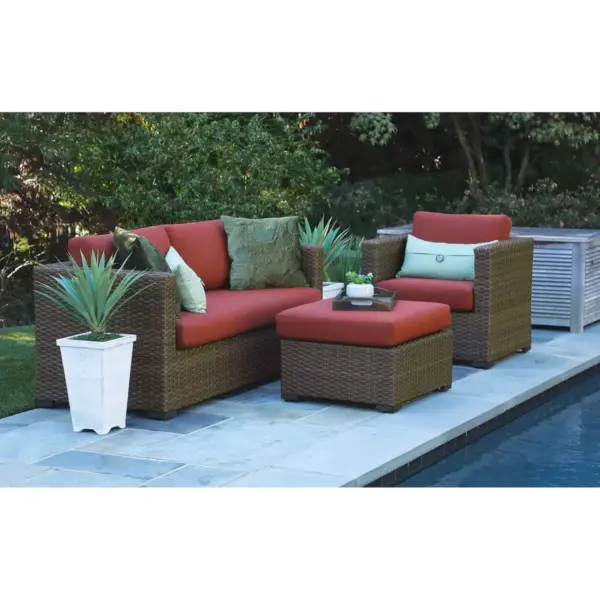 Redbay 3pc Deep Seating Set with Sunbrella Fabric - Canopy Home and Garden