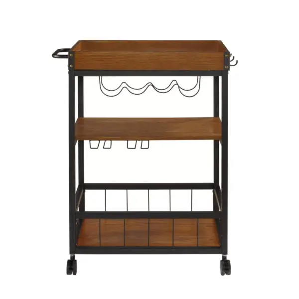 Austin Kitchen Cart Metal/Wood - Linon