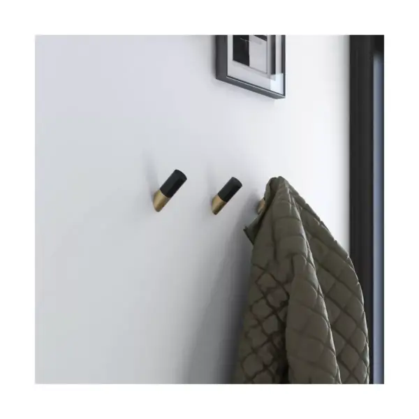 Franklin Brass 5pk 2.25" Modern Slant Decorative Hooks Bronze/Black