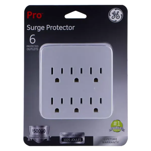 General Electric 6 Outlet Surge Protector Charging Station