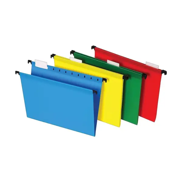 Staples Poly Hanging File Folders 5-Tab Letter Size Assorted Colors 20/BX TR13324/13324