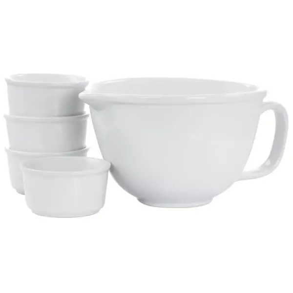 Gibson Elite Gracious Dining 5 Piece Ramekin and Mixing Bowl Set