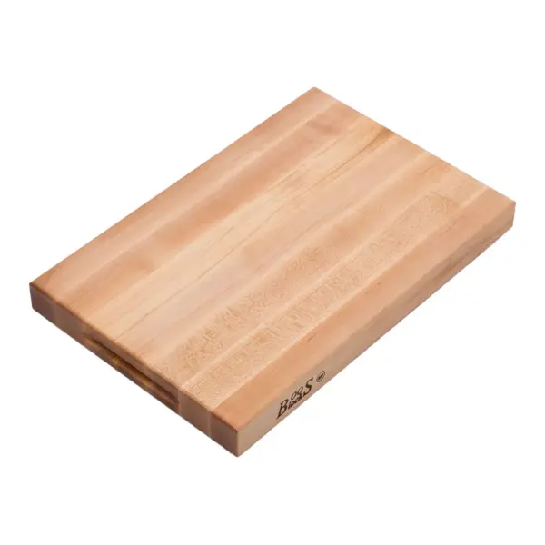 John Boos Platinum Commercial Series Maple Wood Edge Grain Reversible Kitchen Countertop Butcher Block Cutting Board, 18 x 12 x 1.75 Inches