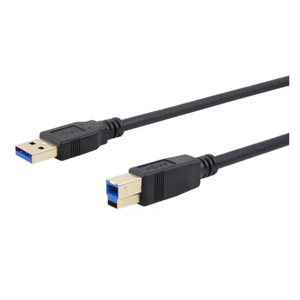 Monoprice USB 3.0 Cable - 1.5 Feet - Black | USB Type-A Male to USB Type-B Male, compatible with Brother, HP, Canon, Lexmark, Epson, Dell, Xerox,