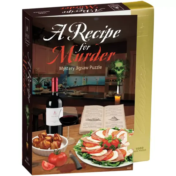 Jigsaw Shaped Puzzle 1000 Pieces 23"X29"-Recipe For Murder