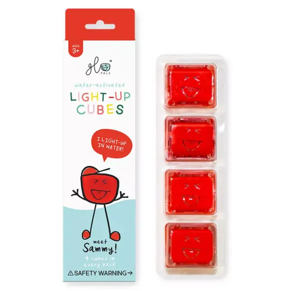 Glo Pals Light Up Water Cubes  - 12 Cubes of Red, Green & Blue