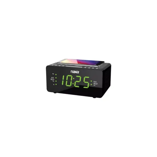 Naxa NRC-191 Desktop Clock Radio - Stereo - 2 x Alarm - FM - USB