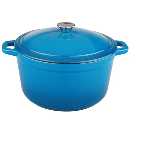 BergHOFF Neo 5 Qt Cast Iron Oval Covered Casserole, Blue