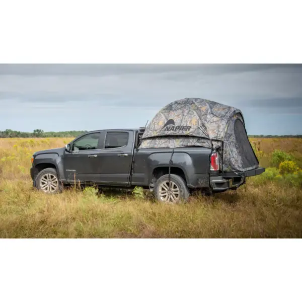 Napier Backroadz Vehicle Specific Compact Short Truck Bed Portable 2 Person Outdoor Camping Tent with Convenient Carry Bag, Camouflage