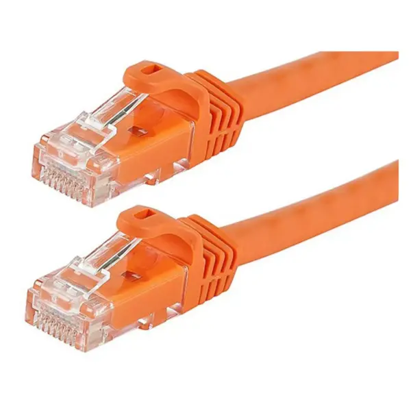 Monoprice Cat6 Ethernet Patch Cable - 2 Feet - Orange | Network Internet Cord - RJ45, Stranded, 550Mhz, UTP, Pure Bare Copper Wire, 24AWG - Flexboot