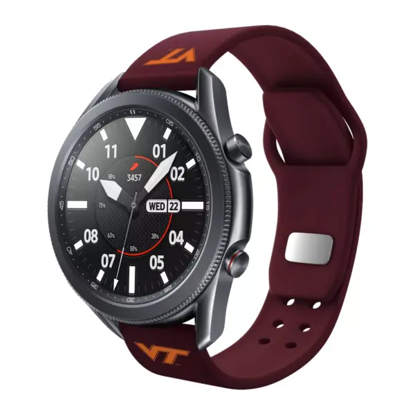 NCAA Virginia Tech Hokies Samsung Watch Compatible Silicone Band - 22mm