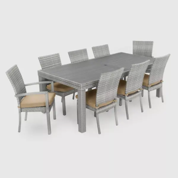 Cannes 9pc Dining Seating Set Maxim Beige - RST Brands