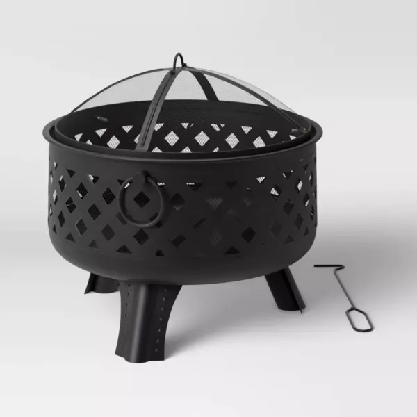 24" Steel Lattice Wood Burning Fire Pit - Bond