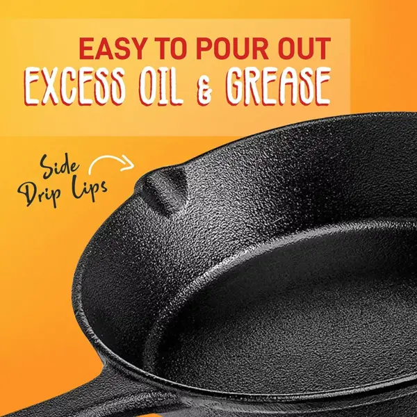 NutriChef Heavy Duty Non Stick Pre Seasoned Cast Iron Skillet Frying Pan 3 Piece Set, 8 Inch 10 Inch 12 Inch Pans with Silicone Handles (2 Pack)