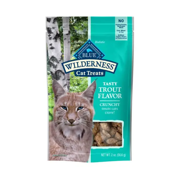 Blue Buffalo Wilderness Grain Free Trout Flavor Crunchy Cat Treats - 2oz