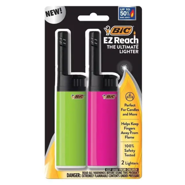 BIC EZ Reach 2pk Pocket Lighter - 2ct