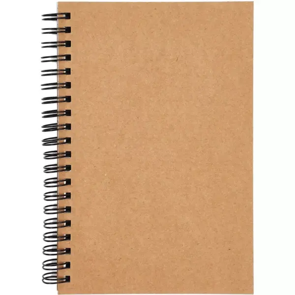 4-Pack Grid Graph Spiral Notebooks with Kraft Cover, Portable A7 Size for Traveler & Students, 5x7