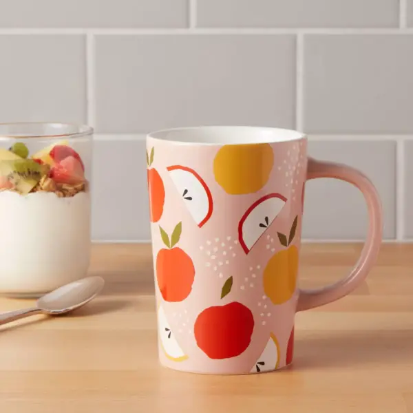 16oz Stoneware Apple Print Mug - Room Essentials™