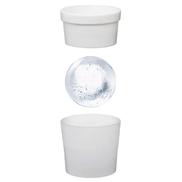 Like-It White Extra Large Versatile Crystal Clear Home Round Frozen Ice Ball Sphere Maker Mold (4 Pack)