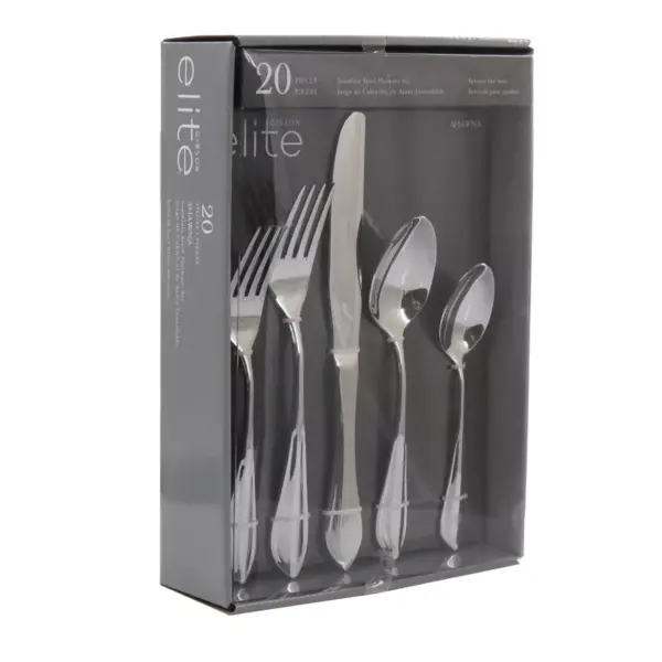 Gibson Elite 20pc Stainless Steel Shawna Silverware Set