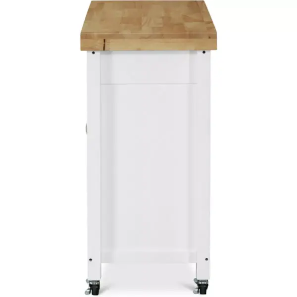 Denver Kitchen Cart White - ClickDecor