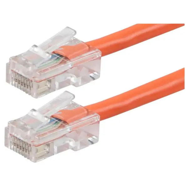 Monoprice Cat6 Ethernet Patch Cable - 1 Feet - Orange | Network Internet Cord - RJ45, Stranded, 550Mhz, UTP, Pure Bare Copper Wire, 24AWG - Zeroboot