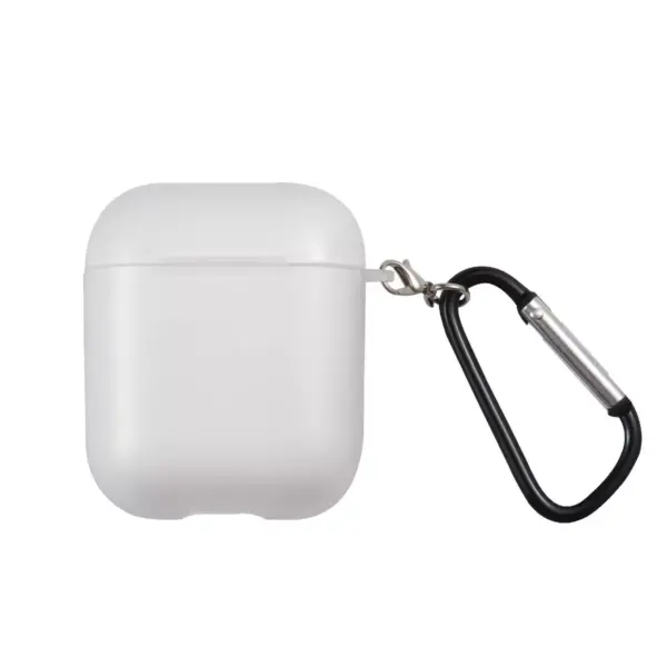 Insten Translucent Matte Case for Airpods 1 & 2, Ultra-Thin Soft TPU Skin Cover Charging Case with Keychain, White