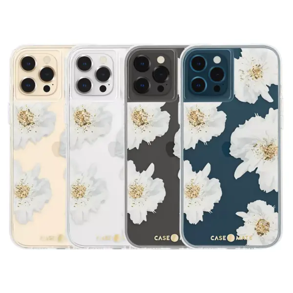 Case-Mate - KARAT - Case for iPhone 12 Pro Max (5G) - Gold Foil Accents - 10 ft Drop Protection - 6.7 Inch - Karat Floral