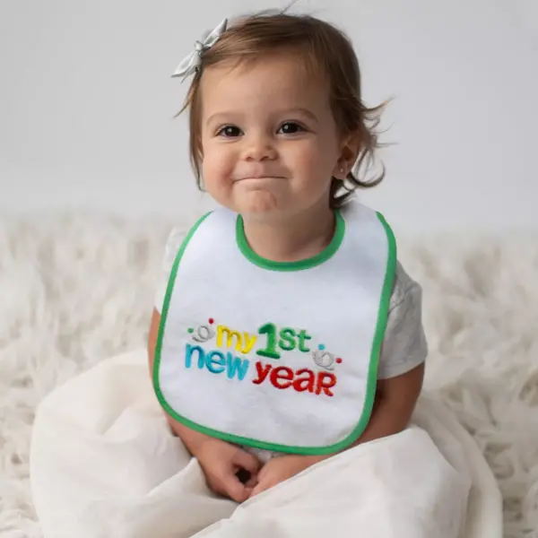 Neat Solutions Embroidered Holiday Infant Bib Set - 12pk