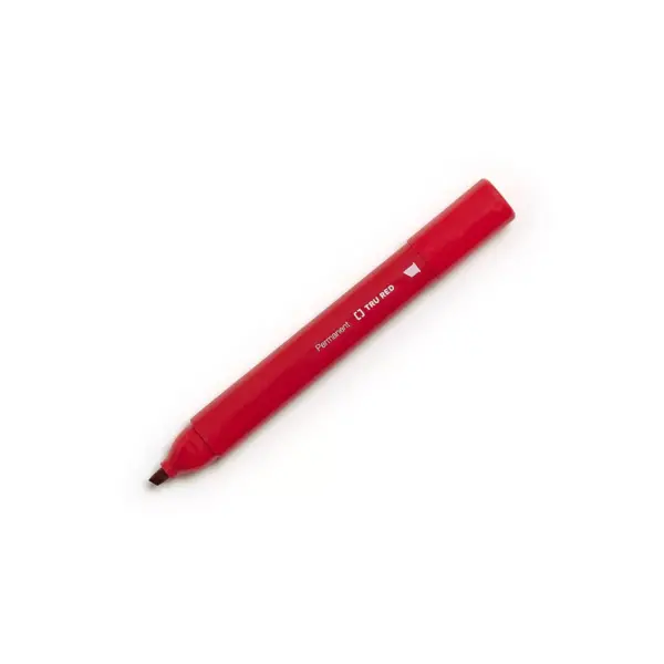 TRU RED Tank Permanent Markers Chisel Tip Red Dozen TR54538