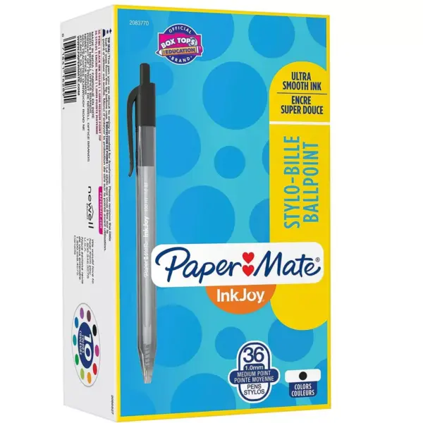 Paper Mate InkJoy 100 RT Retractable Ballpoint Pens Medium Point Black Ink 2083770