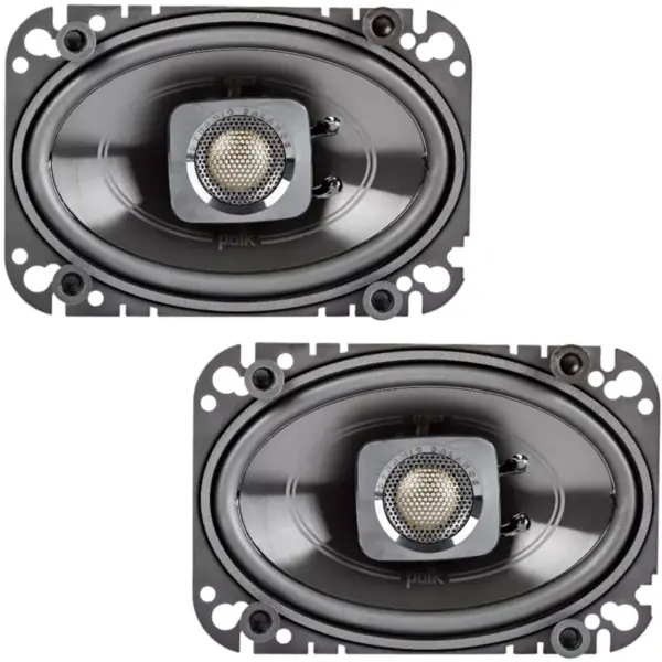 Polk Audio 150W Coaxial Speakers w/ Kicker 200W 4-Ohm Car Audio Coaxial Speakers