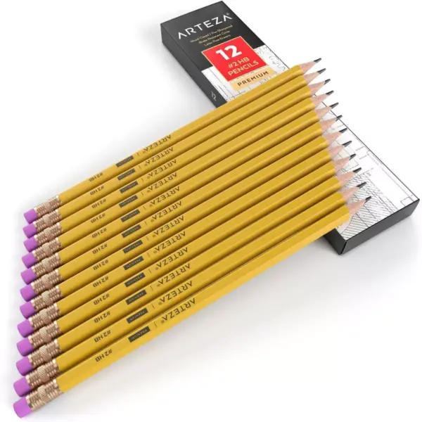 Arteza Box of #2 HB Pre-Sharpened Pencils, Number 2 Bulk Pencil School Supply - 96 Pack (ARTZ-8122)