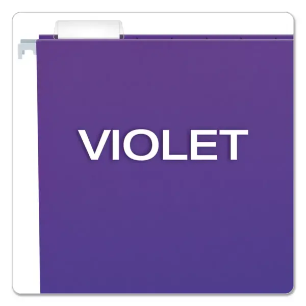 Pendaflex Essentials Colored Hanging Folders 1/5 Tab Letter Violet 25/Box 81611