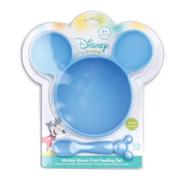 Bumkins Disney Mickey Mouse First Feeding Set - Blue