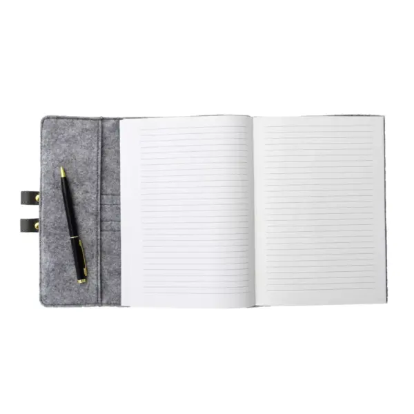 Fabric Snap Closure Lined Journal Gray - Gartner Studios