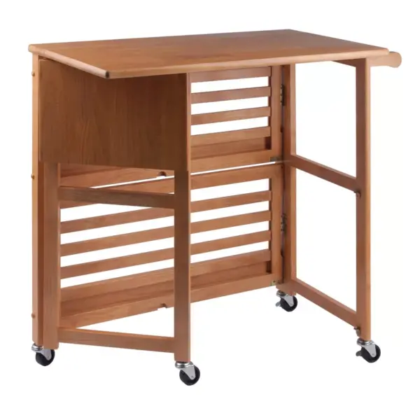 Foldable Cart Wood/Light Oak - Winsome