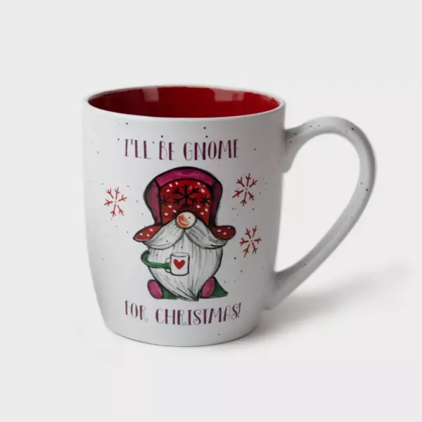 16oz Ceramic I'll Be Gnome Mug and Lotion Gift Set - Peppermint & Pine