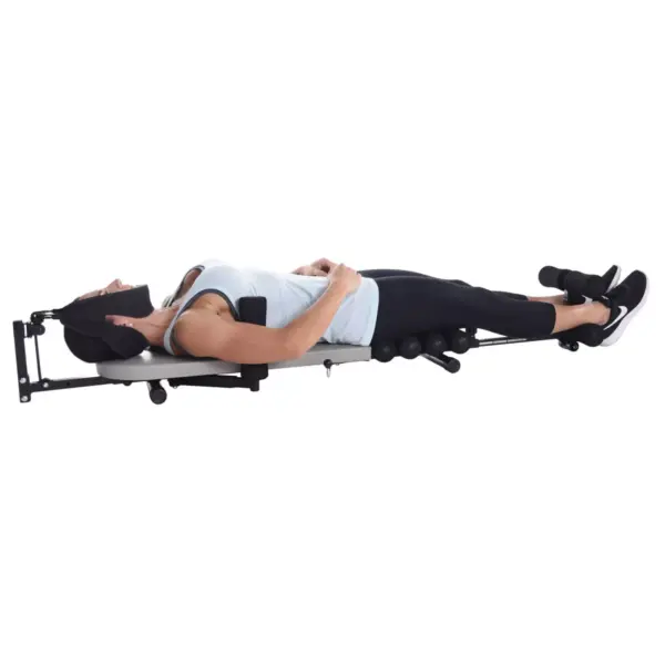 Stamina InLine Back Stretch Bench with Cervical Traction - Gray