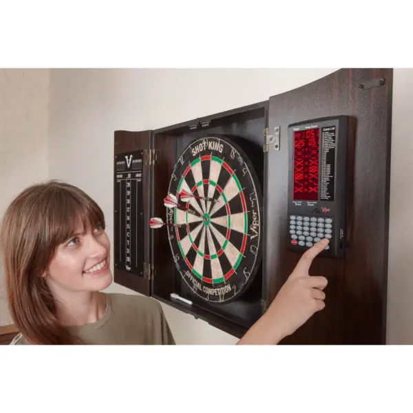 Viper Vault Deluxe Dartboard Cabinet with Pro Score