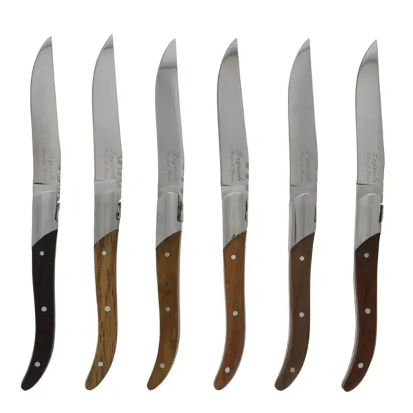 French Home Laguiole 6pk Stainless Steel Connoisseur Steak Knives