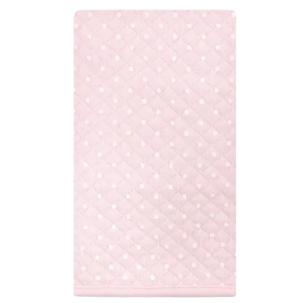 Hudson Baby Infant Girl Quilted Burp Cloths, Pink Safari, One Size