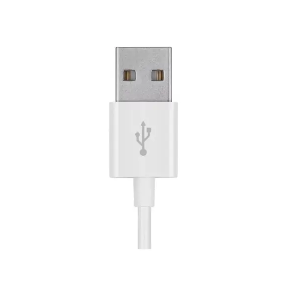 Monoprice USB-A to Micro B Cable - 3 Feet - White, Polycarbonate Connector Heads, 2.4A, 22/30AWG - Select Series