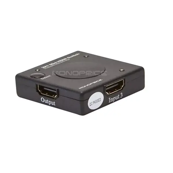 Monoprice Blackbird - 3x1 HDMI 1.4 Switch | Mini, HDCP 1.4, 1080P@60hz, FCC and CE Compliant