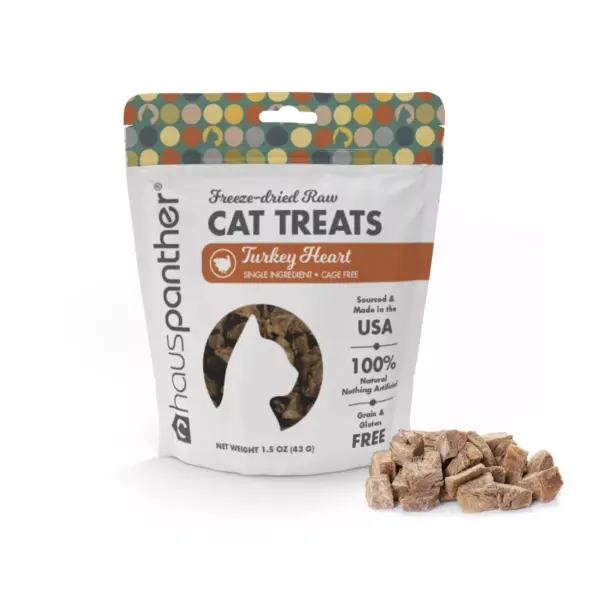 Hauspanther Freeze Dried Turkey Heart Cat Treats - 1.5oz