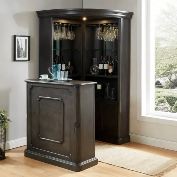 Clarendon Wood Curio Cabinet Gray - HOMES: Inside + Out